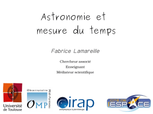 Astronomie et mesure du temps