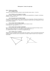 Mathenpoche4 : Cosinus d`un angle aigu Série1 : Prendre un bon