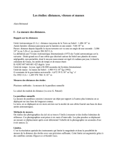 Etoiles, distances et masses - Société Astronomique de Lyon
