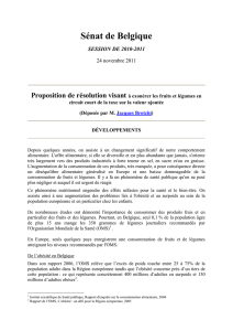 Proposition de résolution visant à exonérer les fruits et légumes en