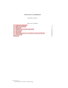 TOPOLOGIE ALGÉBRIQUE Table des matières 1. Catégories et