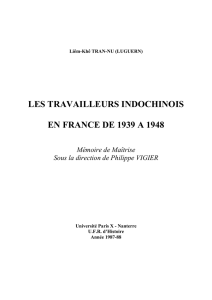 LES TRAVAILLEURS INDOCHINOIS EN FRANCE DE 1939 A 1948