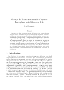 Groupe de Brauer non-ramifié d`espaces homogènes à - IMJ-PRG