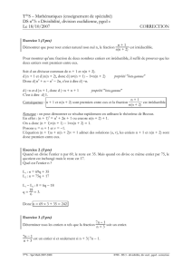 TaleS – Mathématiques (enseignement de spécialité) DS n°3