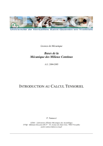INTRODUCTION AU CALCUL TENSORIEL