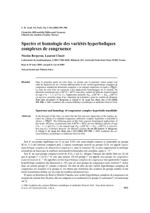 Spectre et homologie des variétés hyperboliques - IMJ-PRG