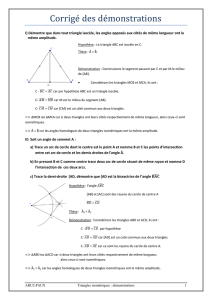 Corrigé des démonstrations