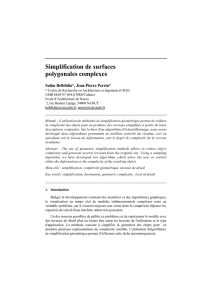 Simplification de surfaces polygonales complexes - MAP-CRAI