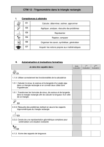 CTM 12 : Trigonométrie dans le triangle rectangle