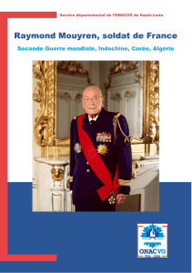 Brochure : Raymond Mouyren, soldat de France