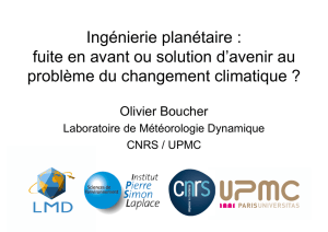 Ingénierie planétaire : fuite en avant ou solution d`avenir au