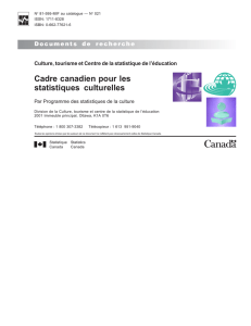 Cadre canadien pour les statistiques culturelles