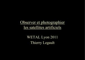 Observer et photographier les satellites artificiels