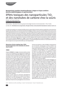 Effets toxiques des nanoparticules TiO2 et des - BVS