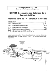 HLST101 Découverte des Sciences de la Terre et de l`Eau Première