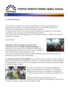 Septembre 2016 - Fondation Solidarité Colombie