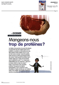 Mangeons-nous trop de protéines?