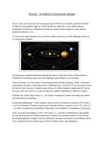 Dossier : le Soleil et l`astronomie antique