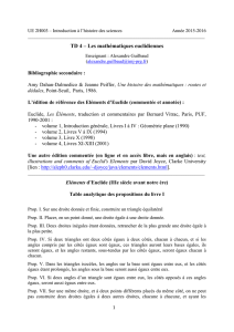 TD 4 – Les mathématiques euclidiennes