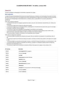 CLASSIFICATION DE NICE - 10e édition, version 2014