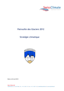 Patrouille des Glaciers 2012 Stratégie climatique