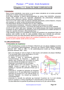 Dualité onde corpuscule