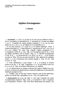 Algèbres Enveloppantes - International Mathematical Union