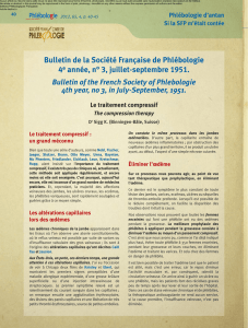 Bulletin de la Société Française de Phlébologie 4e année, n° 3