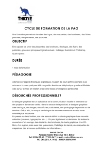 CYCLE DE FORMATION DE LA PAO OBJECTIF DURÉE