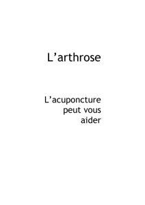 L`arthrose - YANG acupuncture massage