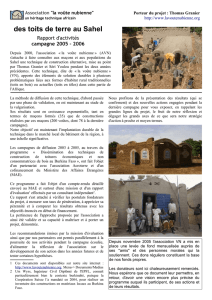 des toits de terre au Sahel - Association la Voûte Nubienne