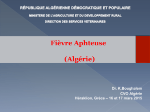 Fièvre Aphteuse (Algérie)