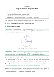 Angles orientés, trigonométrie