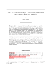 Fibre de Milnor motivique à l`infini et composition avec un polynôme