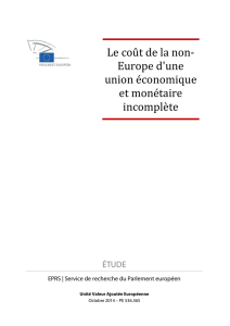 Le coût de la non- Europe d`une union économique et monétaire