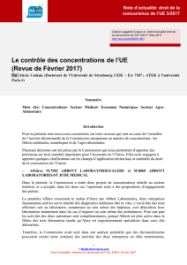 Le contrôle des concentrations de l`UE (Revue de