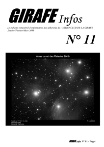 GIRAFE Infos N°11 - l`astro