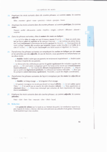 - 4 Employez /es rnots suivants dans de courtes pârases" a) comme