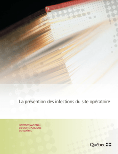 La prévention des infections du site opératoire