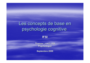 Les concepts de base en psycho cognitive