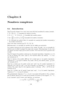 Chapitre 6 Nombres complexes - Cours de mathématiques, Damien