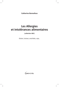 Les Allergies et intolérances alimentaires