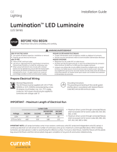 GE Lumination LED Lumiinaire LUS Series — Installation Guide