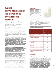 Guide alimentaire pour les personnes atteintes de NAFLD