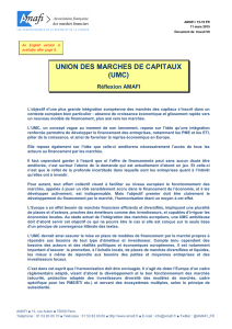 UNION DES MARCHES DE CAPITAUX (UMC)
