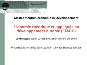 Economie théorique et appliquée au développement durable (ETADD)