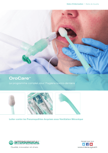 Oral Care, le programme complet pour soins intensifs