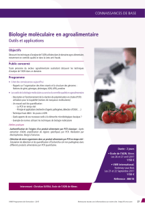 Biologie moléculaire en agroalimentaire