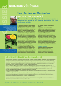dOSSIER Biologie Végétale - Université Paul Sabatier