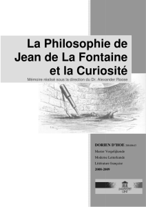 La Philosophie de Jean de La Fontaine et la Curiosité